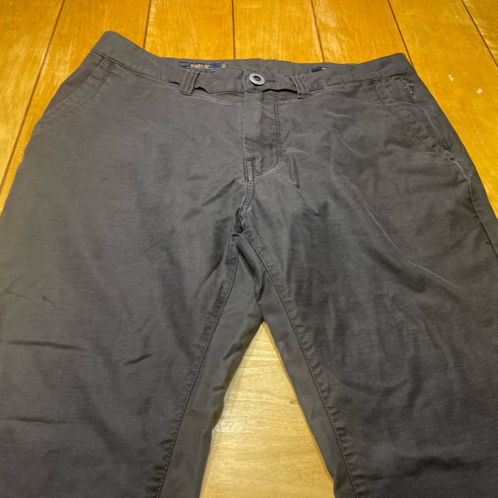 Roark Adventure Pants Stretch Size 33x30 Color Black Straight Fit Zip Up Pocket